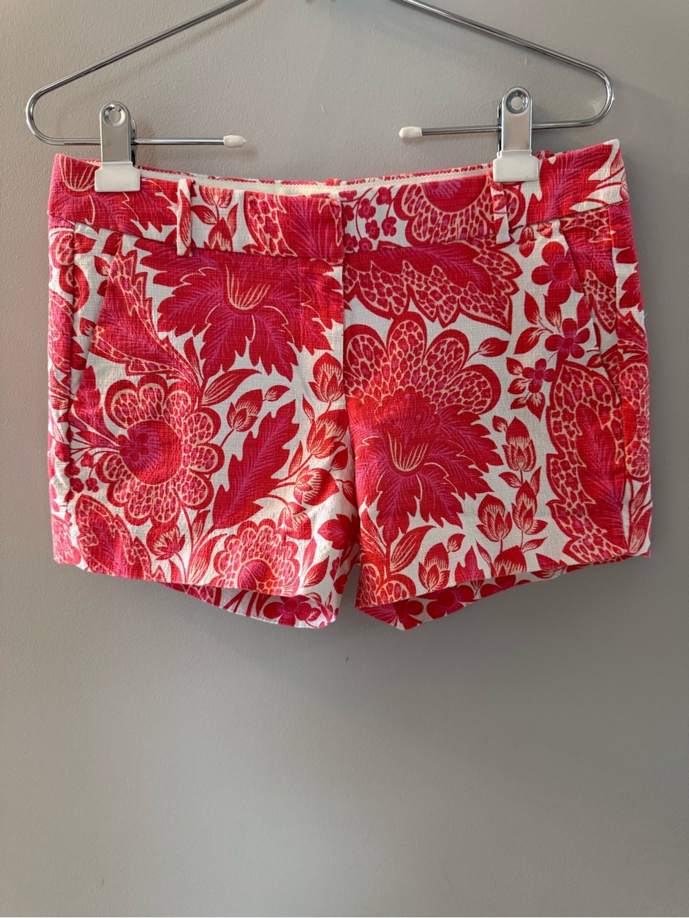 J. Crew Pink and White Floral Shorts